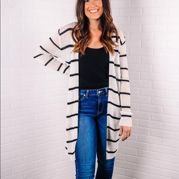 Doe & Rae Sweaters - Breathable striped cardigan